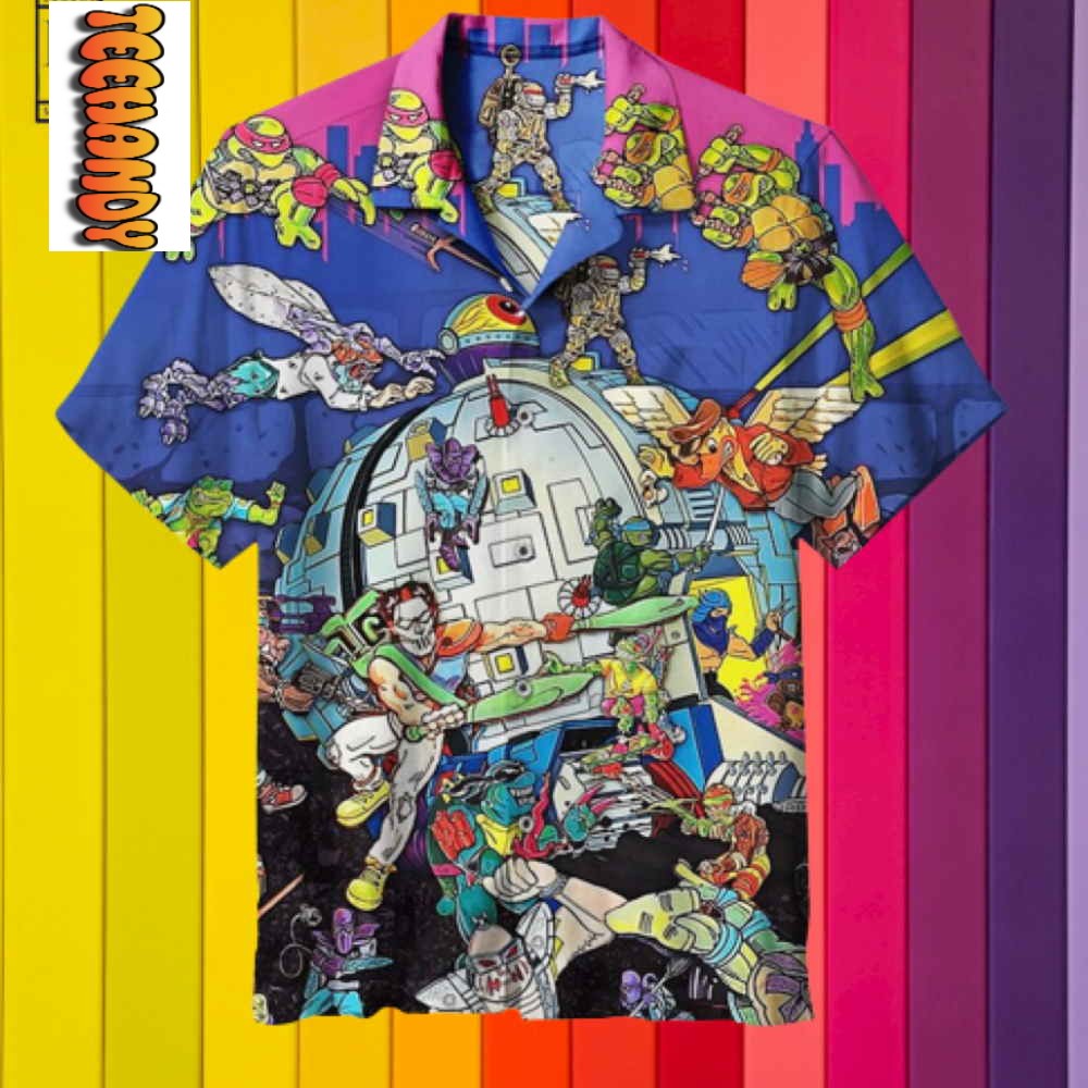 Vintage Ninja Turtles Hawaiian Shirt