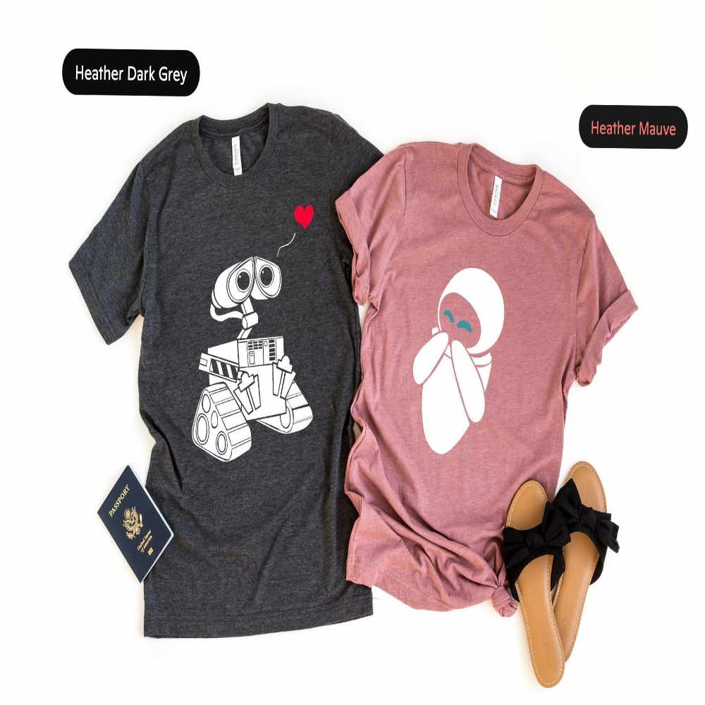 WALL-E and EVE Couples Shirts Please Note WALLl-E or EVE