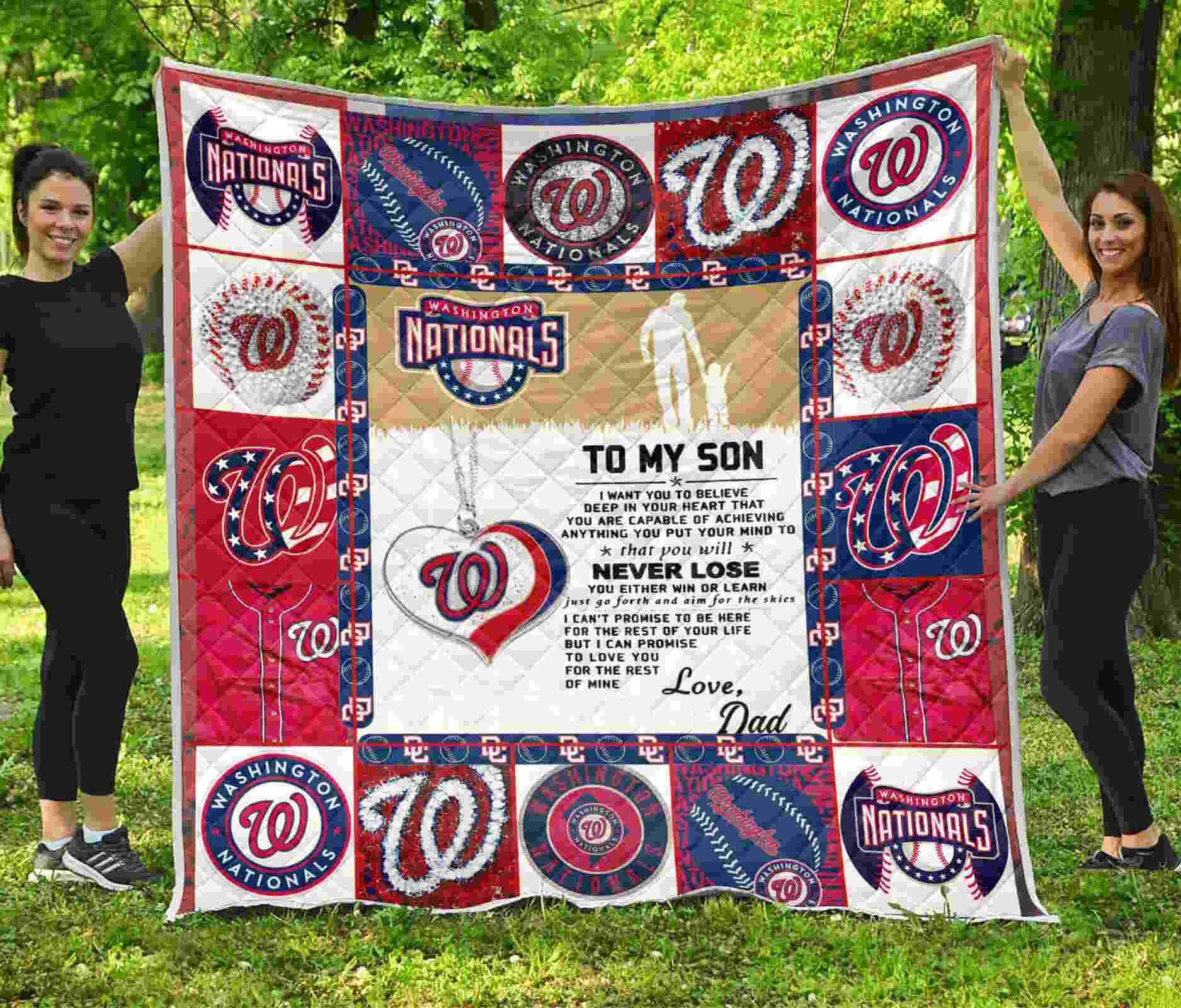 Washington Nationals Family 3D Quilt Blanket