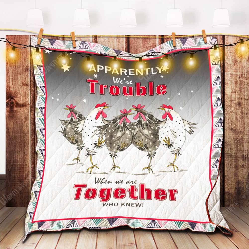 We Are Together Chicken 3D Quilt Blanket