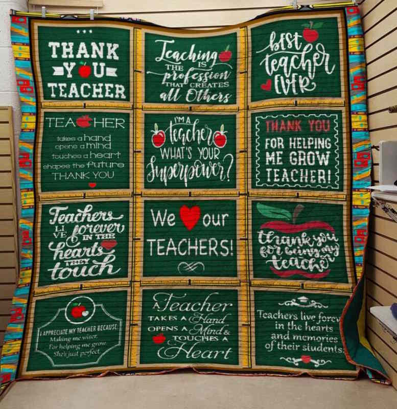 We Love Out Teachers 3D Quilt Blanket