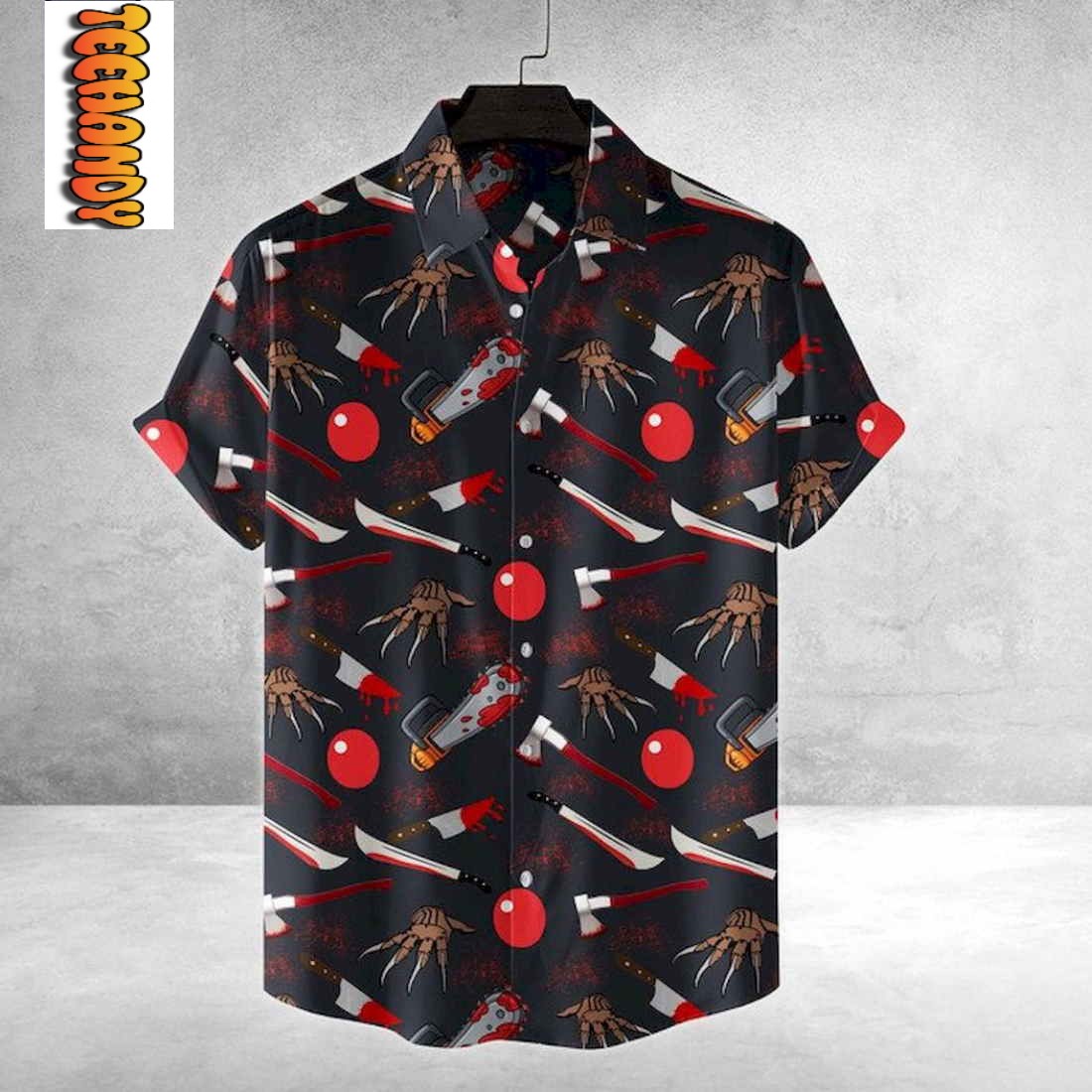 Weapon in Halloween Hawaiian Shirt