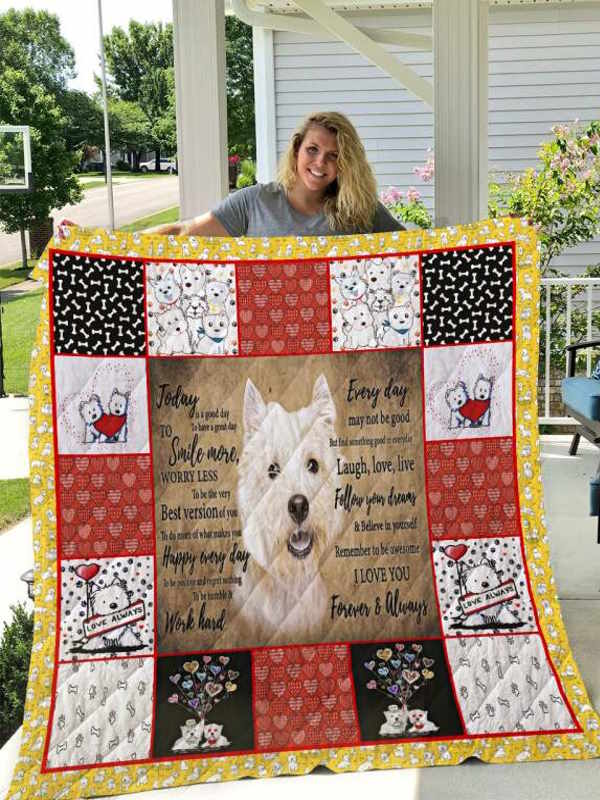 Westie Dog 3D Quilt Blanket