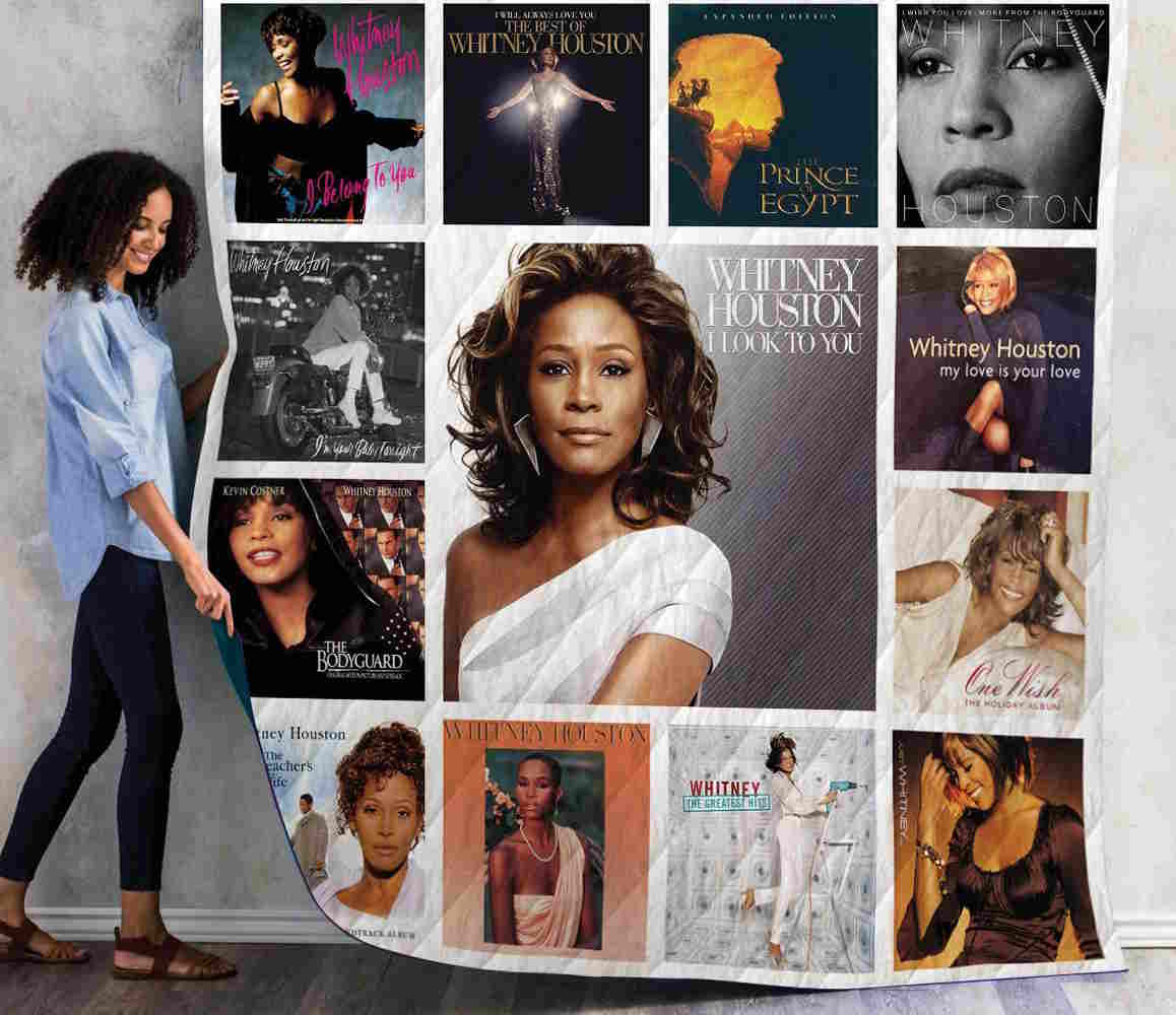 Whitney Houston Albums New Arrival Quilt Blanket