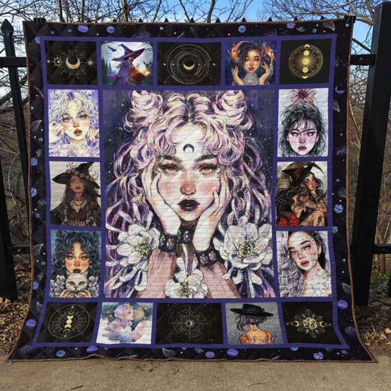 Wicca Witch Quilt Blanket