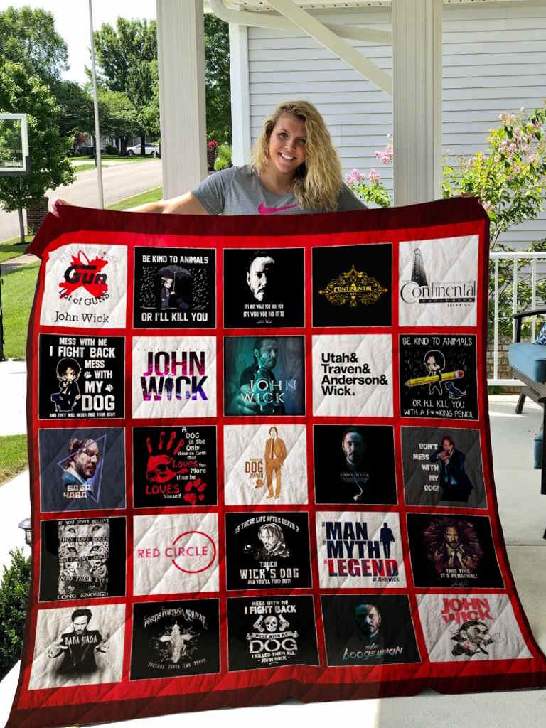 Wick Tshirts 3D Quilt Blanket