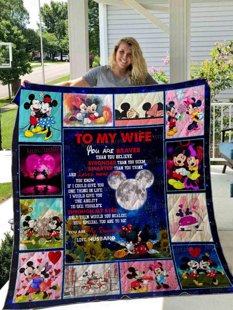 Wife Mickeyminnie 3D Quilt Blanket