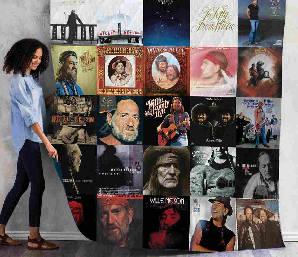 Willie Nelson Albums 3D Quilt Blanket