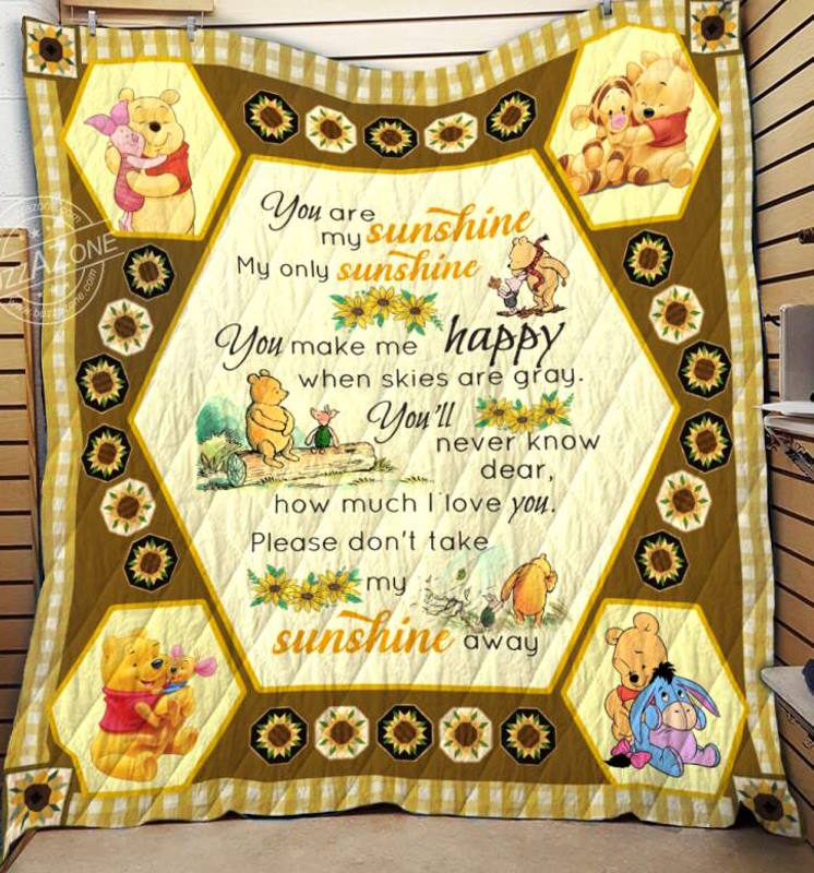 Winnie The Pooh My Sunshine Quilt Blanket