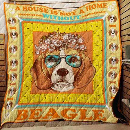 Without Beagle 3D Quilt Blanket