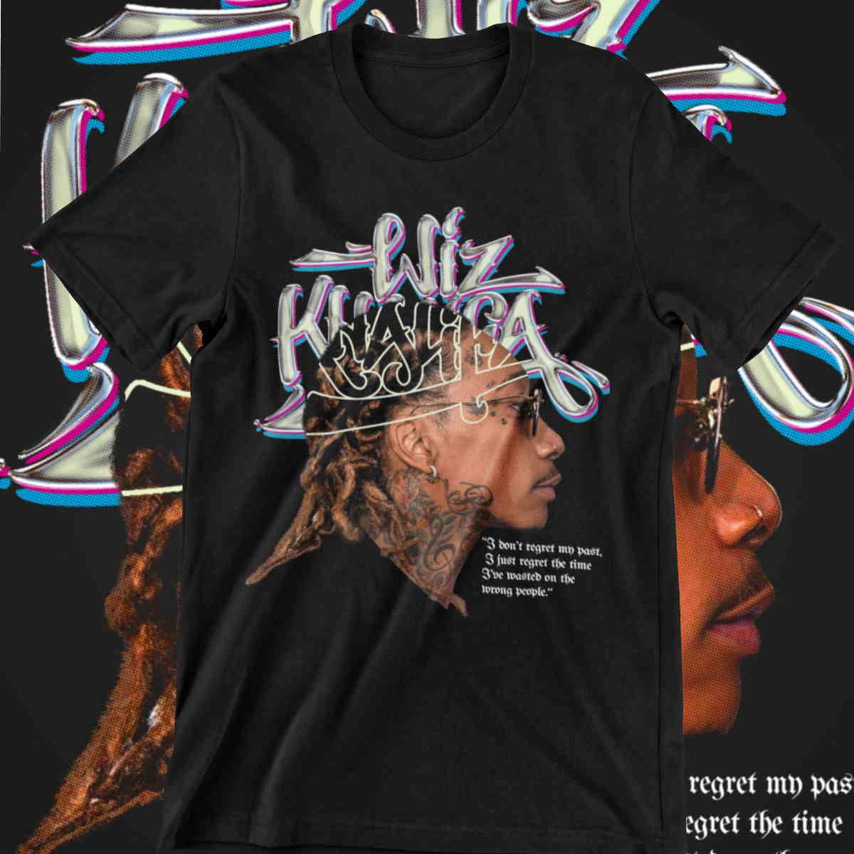 Wiz Khalifa Rap Tee, Wiz Khalifa Bootleg Concert Shirt