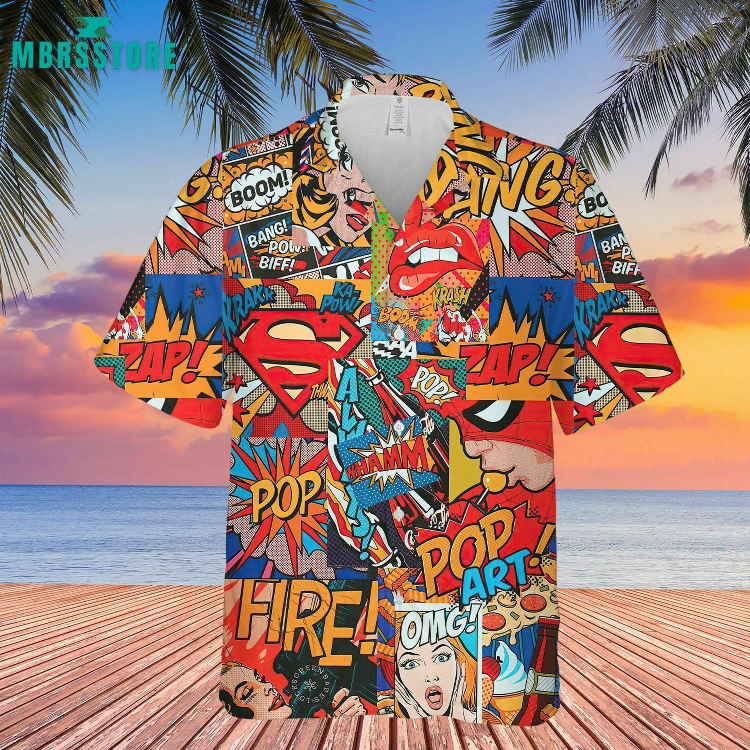 2023 Summer Superm Beach Surfing Puzzle Vintage Hibiscus Hawaiian Shirt
