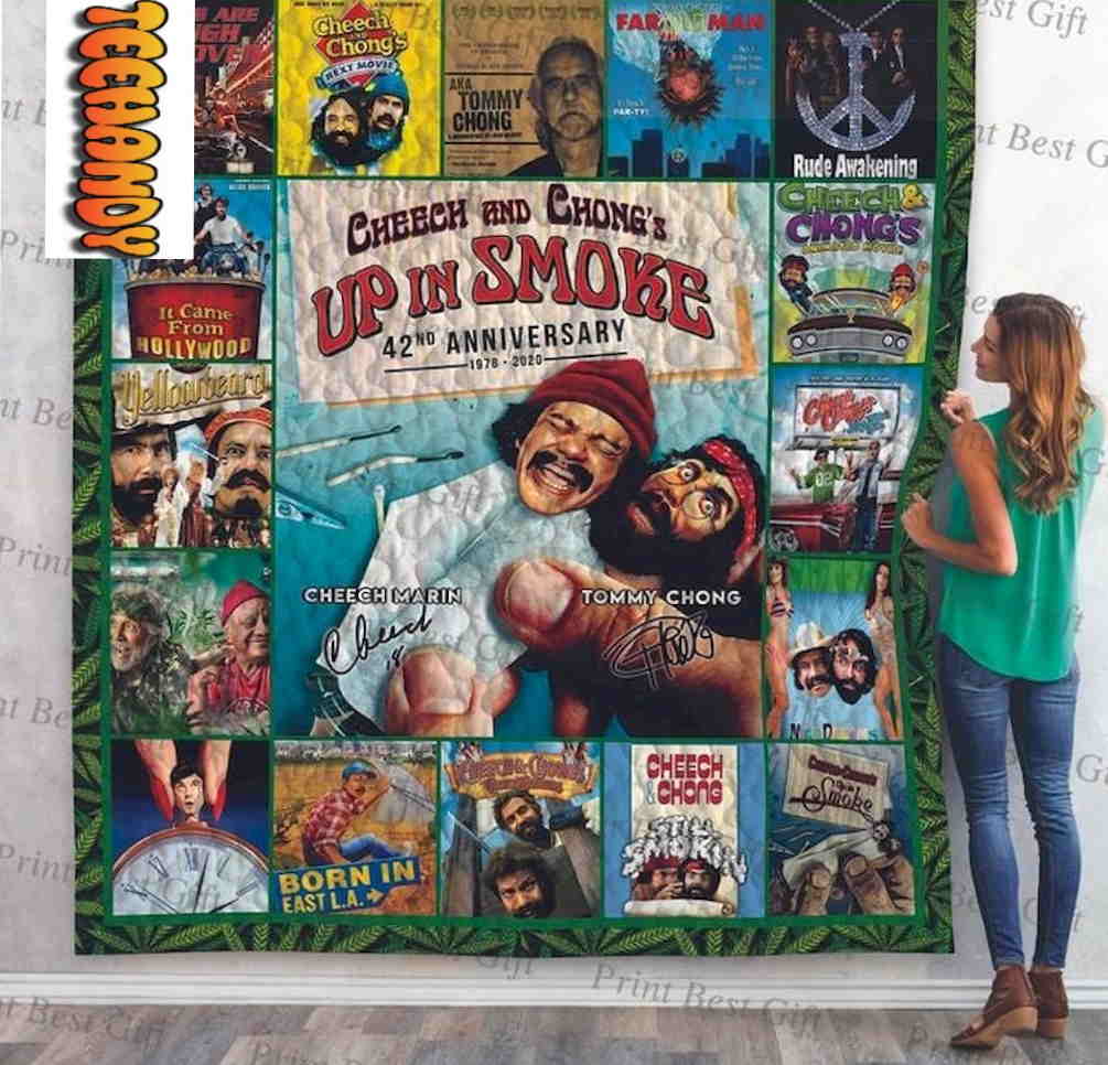 42th Anniversary Cheech And Chong Poster 3D Quilt Blanket