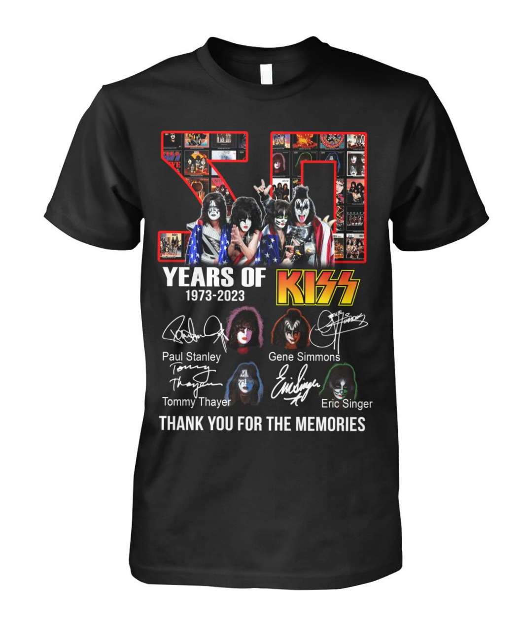 50 Years Of Kiss Band Signatures Unisex Shirt