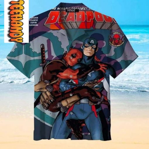 Captain America And Deadpool Hawaiian Shirt