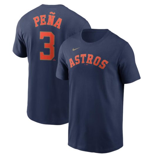 Houston Astros Jeremy Peña Navy 2023 Gold Collection Name & Number T-Shirt