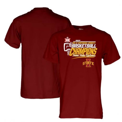 Iowa State Cyclones 2023 Big 12 Women’s Basketball Conference Tournament Champions Locker Room T-Shirt