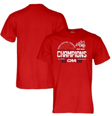 Stony Brook Seawolves 2023 CAA Women’s Basketball Conference Tournament Champions Locker Room T-Shirt