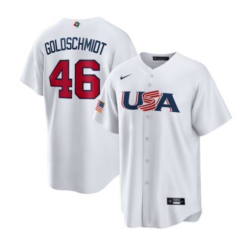 USA Baseball Paul Goldschmidt White 2023 World Baseball Classic Replica Player Jersey