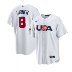 USA Baseball Trea Turner White 2023 World Baseball Classic Replica Player Jersey