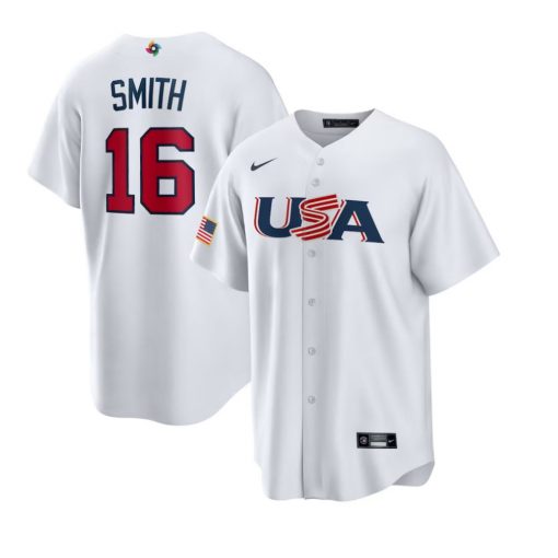 USA Baseball Will Smith White 2023 World Baseball Classic Replica Player Jersey