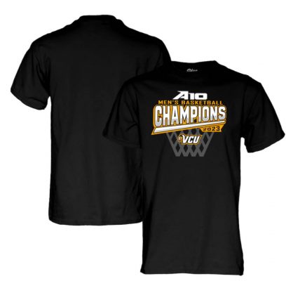 VCU Rams 2023 Atlantic 10 Men’s Basketball Conference Tournament Champions Locker Room T-Shirt