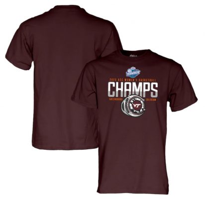 Virginia Tech Hokies 2023 ACC Women’s Basketball Conference Tournament Champions Locker Room T-Shirt