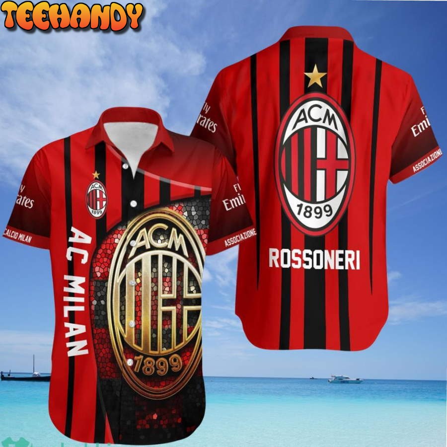 Ac Milan Rossoneri Hawaiian Shirt