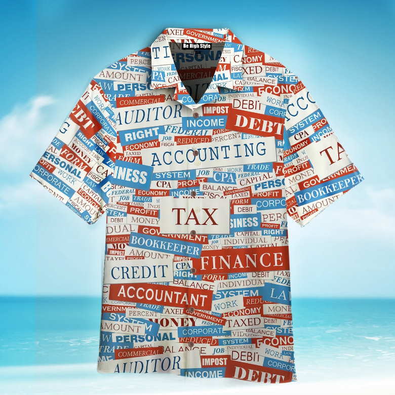 Accounting Text Gift Hawaiian Shirt