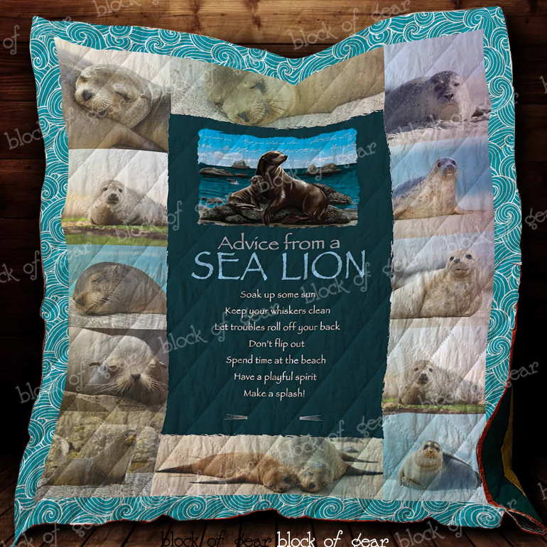 Advice Fromsea Lion 3D Quilt Blanket