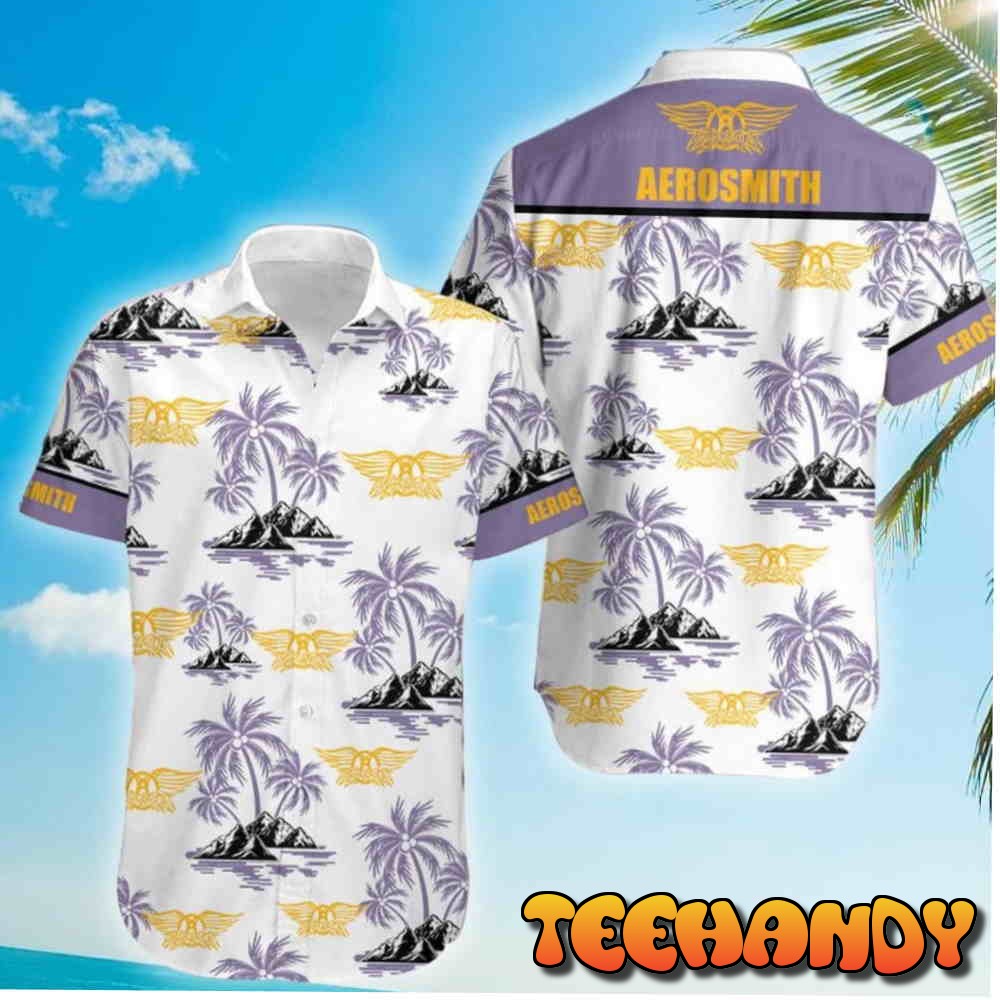 Aerosmith Palm Tree Rock Fans Hawaiian Shirt