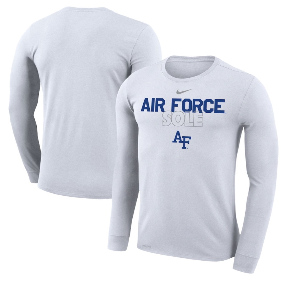 Air Force Falcons Sole On Court Bench Long Sleeve T-Shirt