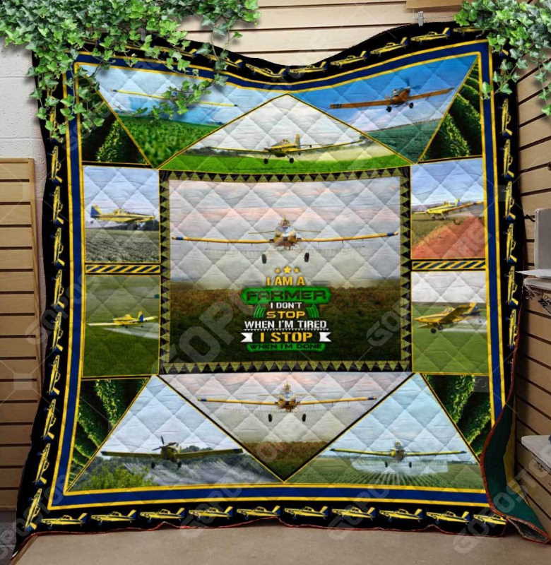 Air Tractor Like 3D Customized Quilt Blanket