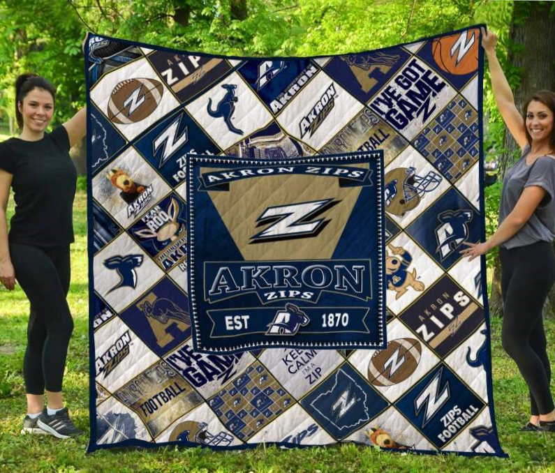 Akron Zips 3D Customized Quilt Blanket