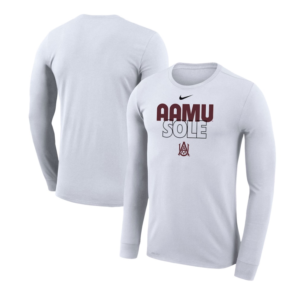 Alabama A&M Bulldogs Sole On Court Bench Long Sleeve T-Shirt