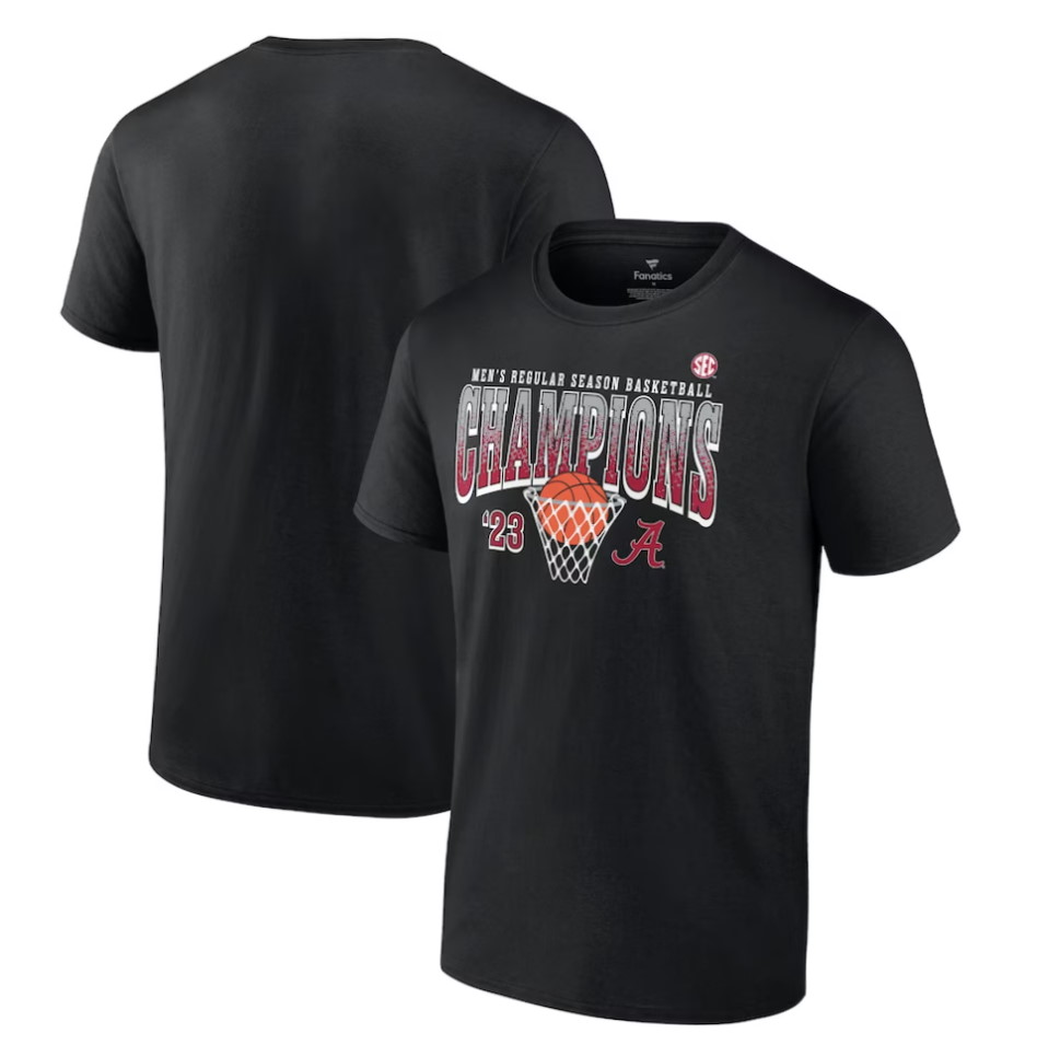 Alabama Crimson Tide 2023 SEC Men’s Basketball Regular Season Champions T-Shirt