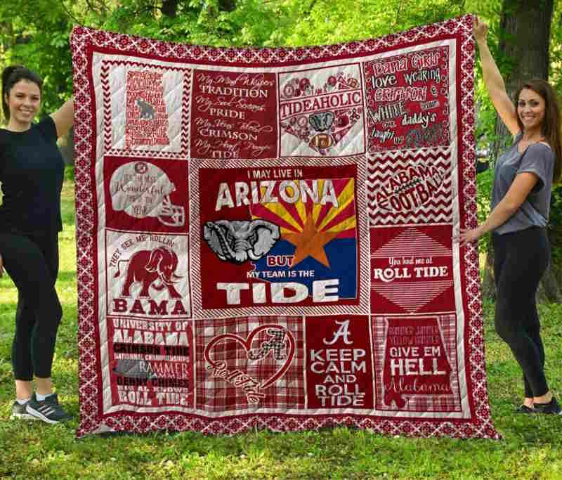 Alabama Crimson Tide Arizona 3D Quilt Blanket