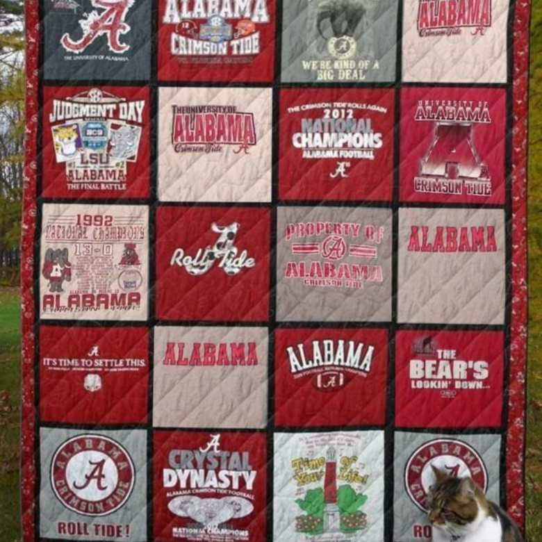 Alabama Crimson Tide Fabric 3D Customized Quilt Blanket