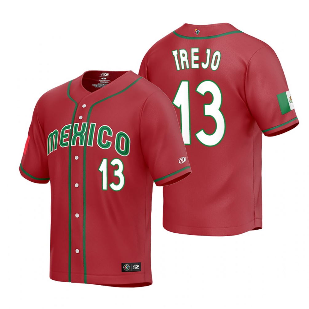 Alan Trejo Mexico Baseball Red 2023 World Baseball Classic Jersey