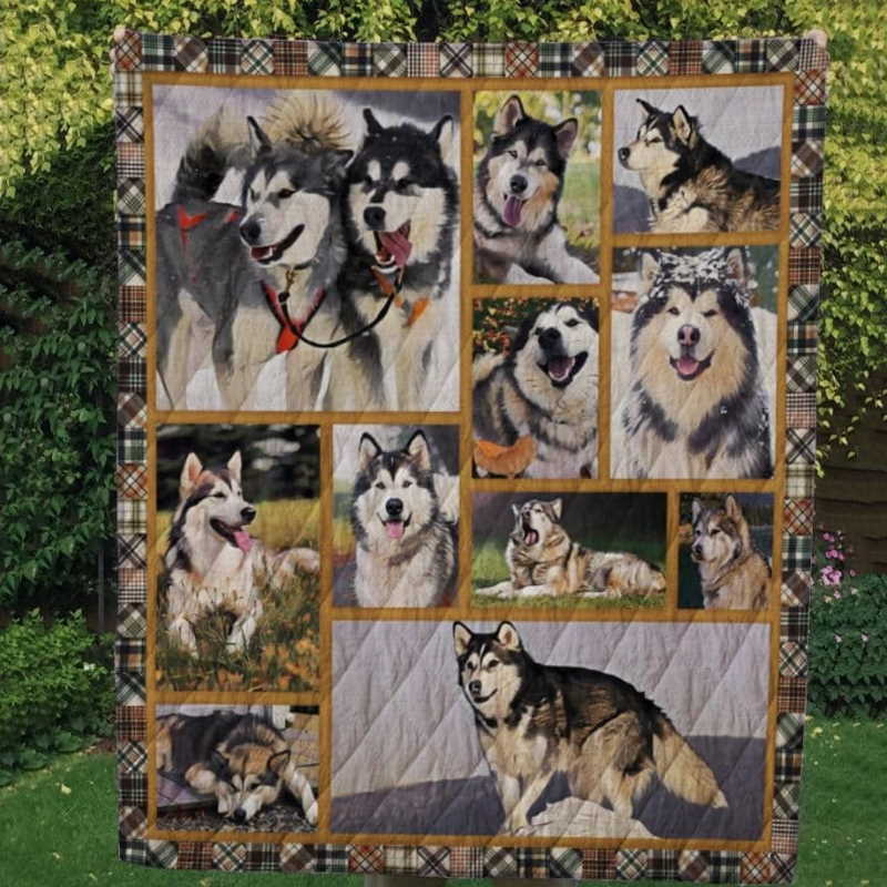 Alaskan Malamute This Snow 3D Quilt Blanket