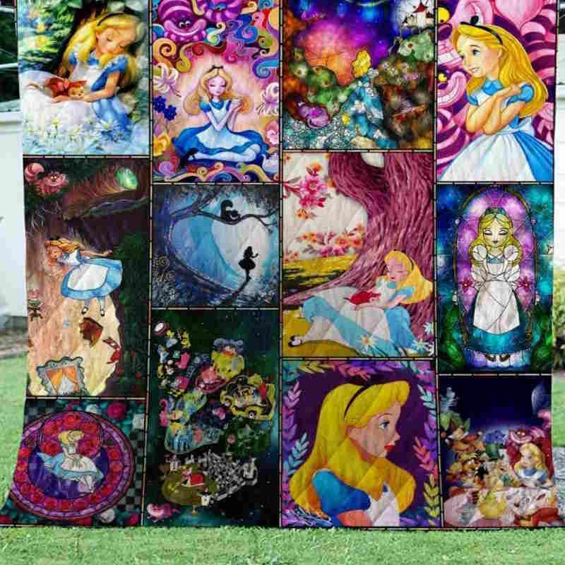 Alice In Wonderland Quilt Blanket