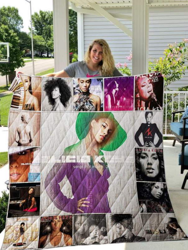 Alicia Keys 3D Customized Quilt Blanket