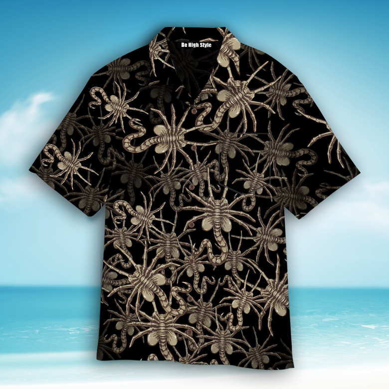 Alien Face Hugger Hawaiian Shirt