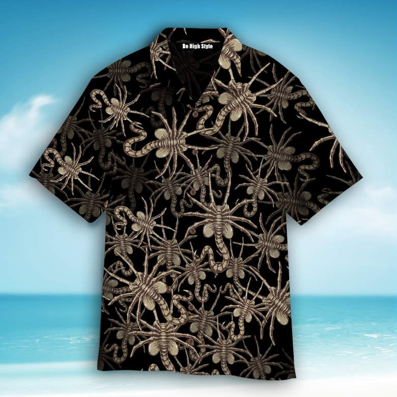 Alien Face Hugger Hawaiian Shirt