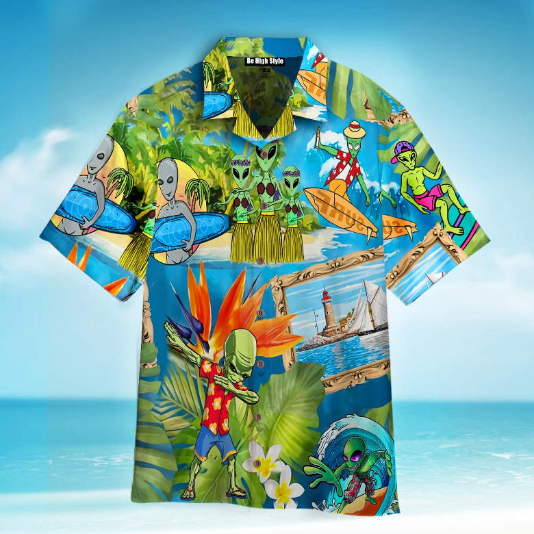 Alien Tropical Summer Hawaiian Shirt