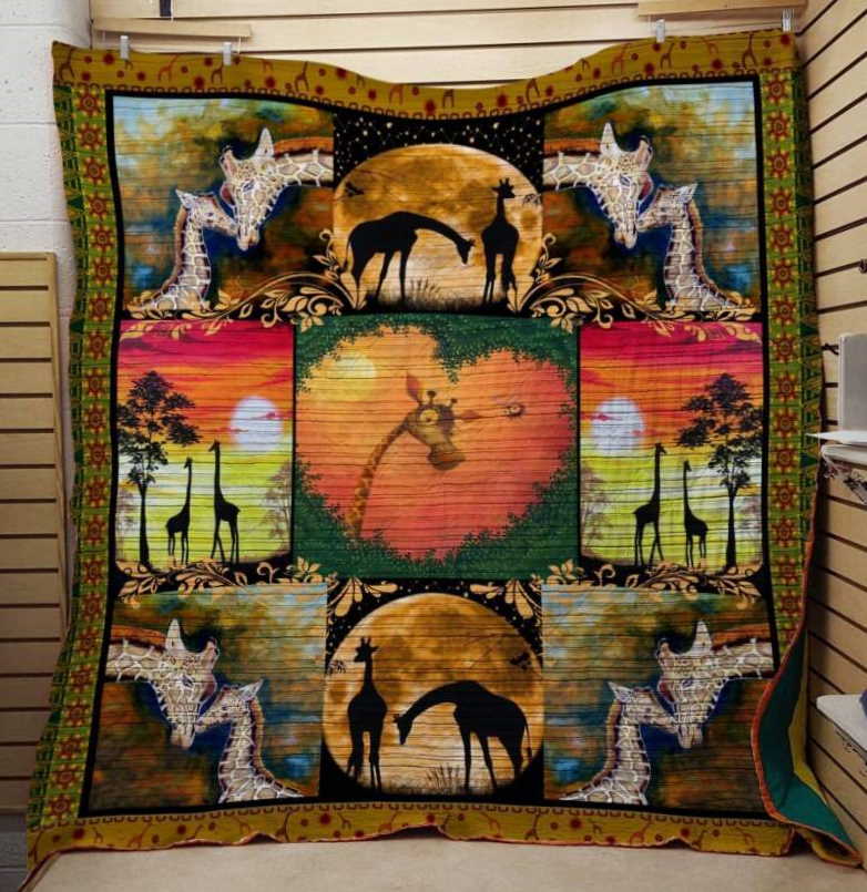 All You Needs Giraffe 3D Customized Quilt Blanket