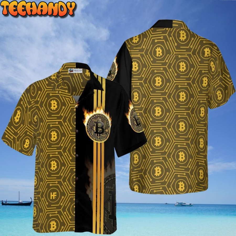 Aloha Bitcoin Flame Hawaiian Shirt