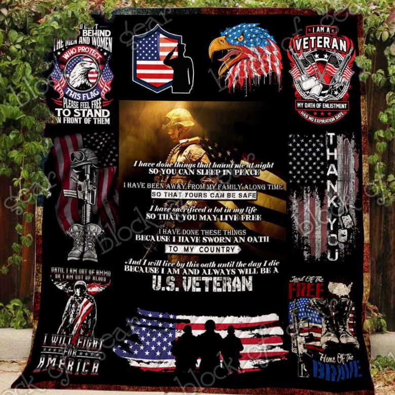 Always Will Be U.S. Veteran 3D Quilt Blanket