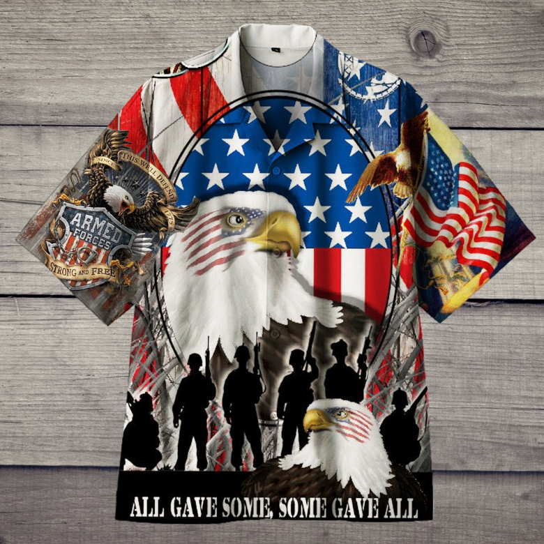 American Veteran White Eagle Hawaiian Shirt