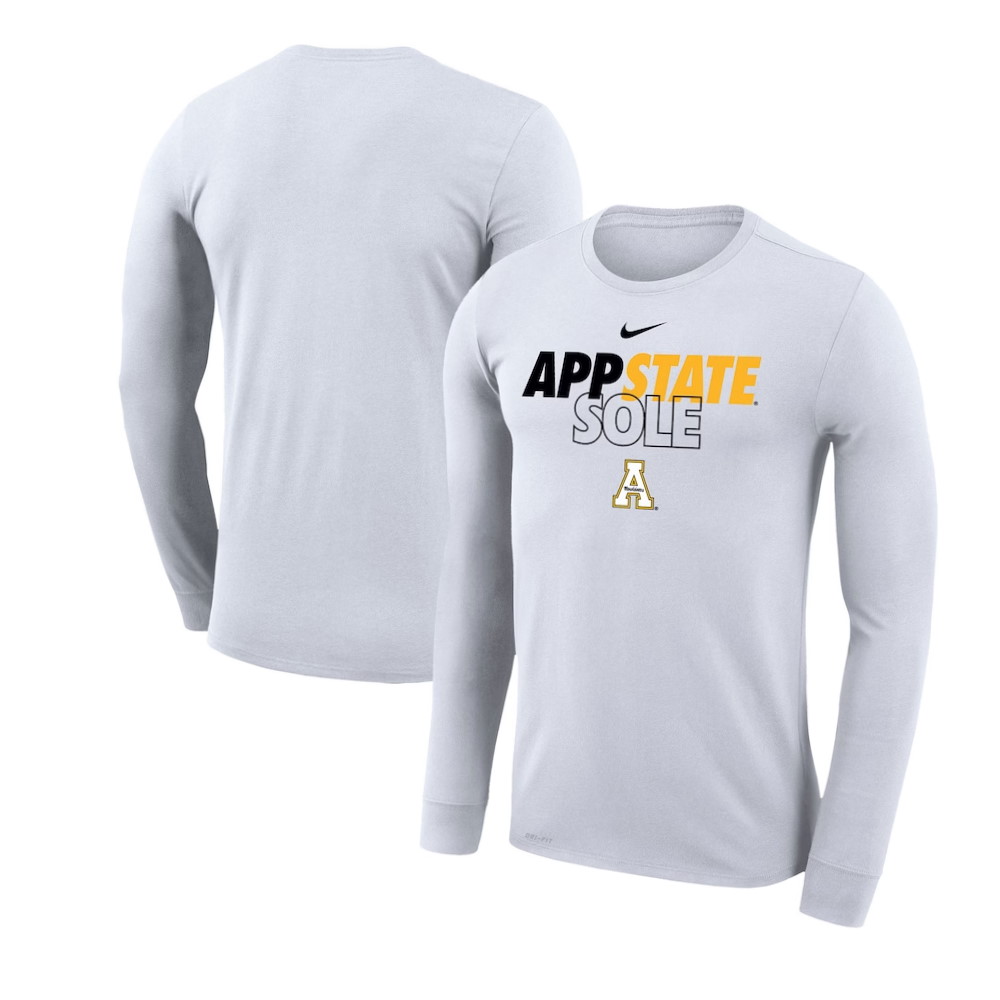 Appalachian State Mountaineers Sole On Court Bench Long Sleeve T-Shirt